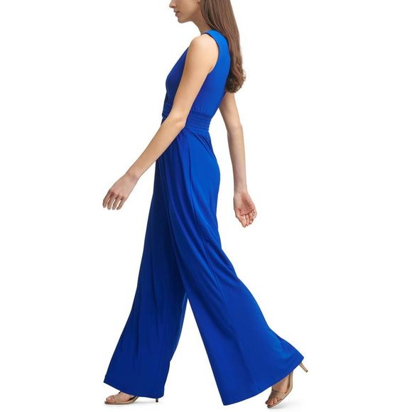 Vince Camuto Womens Blue 1 PC Wide Leg Sleeveless Jumpsuit NWT - Picture 2 of 2